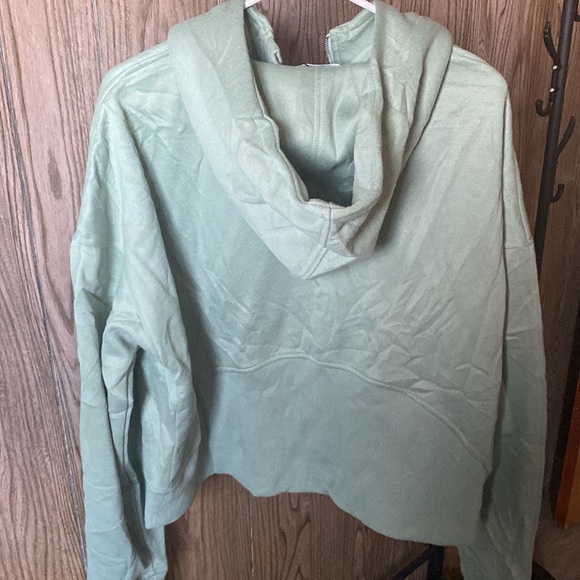 Zeagoo Womens Half Zip Cropped Hoodies Fleece Long Sleeve Pullover Sweatshirt - Picture 3 of 4